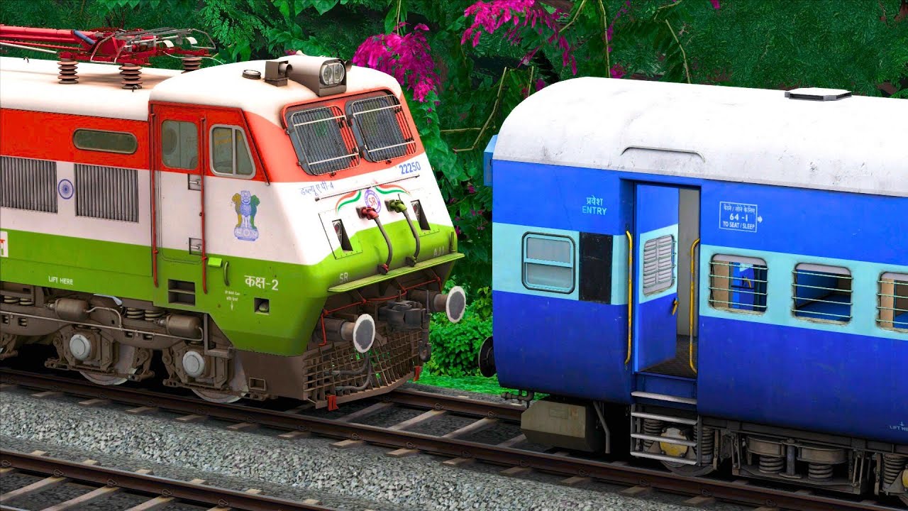 ICF TRAIN FAIL TO CLIMB HILL WAP4 RESCUE | BUMPY RAILROAD | Train Simulator | Railwork | NTG GAMING