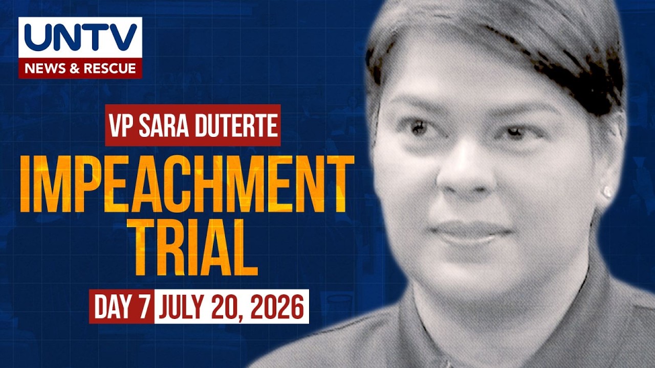 LIVE: Impeachment Trial of Vice President Sara Duterte | DAY 7 &ndash; July 20, 2026