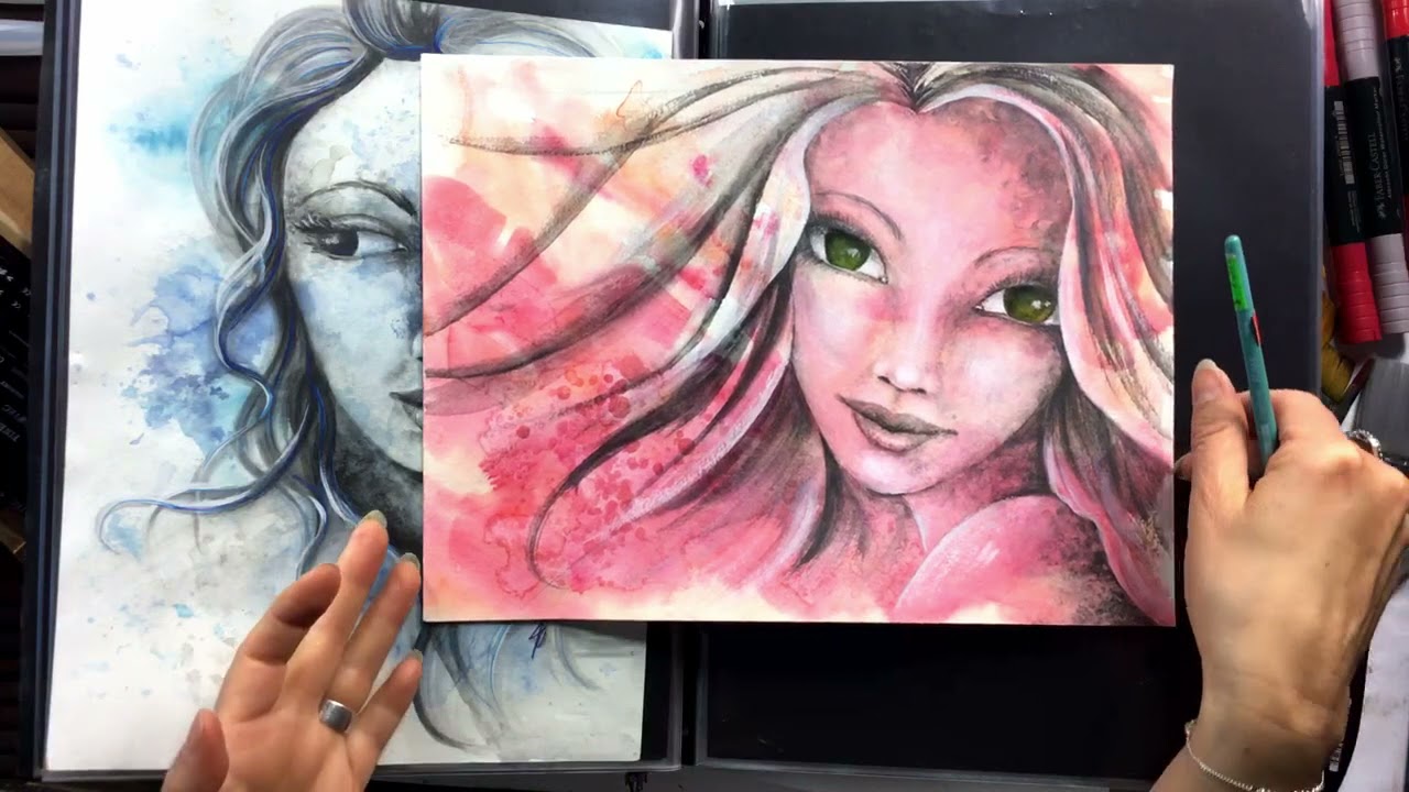 Aquarelle de graphite par Josée Cloutier