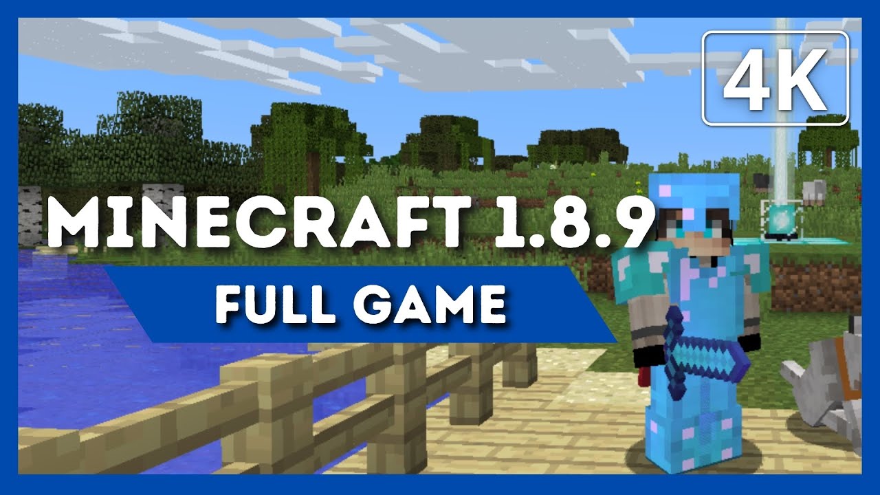 MINECRAFT 1.8.9 | Full Game Walkthrough | 4K 60FPS | No Commentary