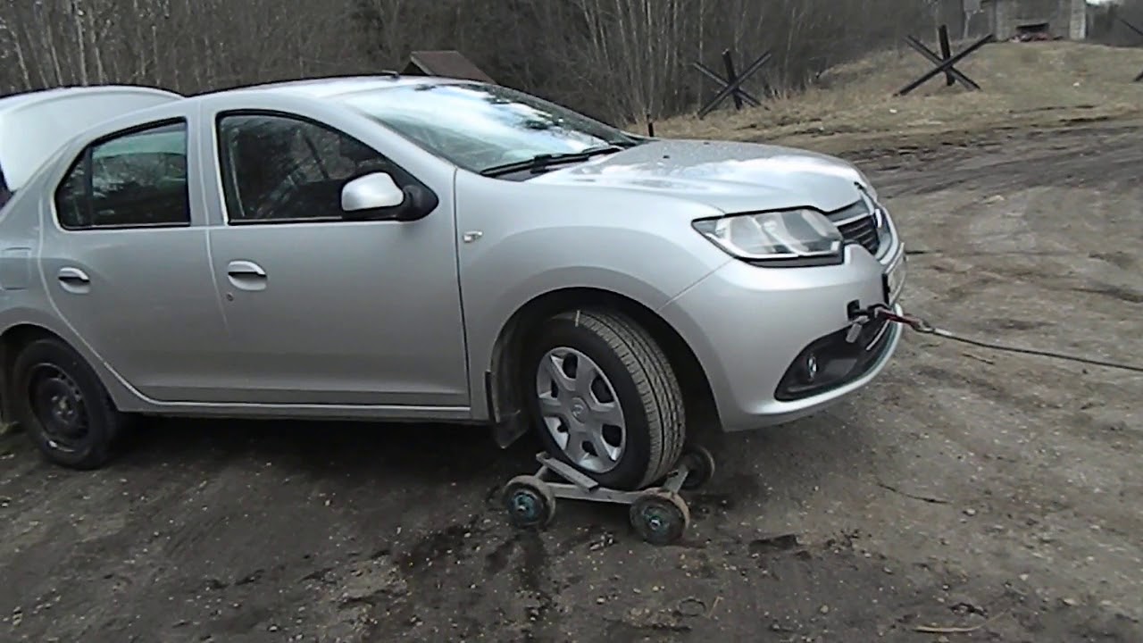 Сложная погрузка автомобиля с двумя заблокированными колёсами и заблокированной рулевой колонкой!!!