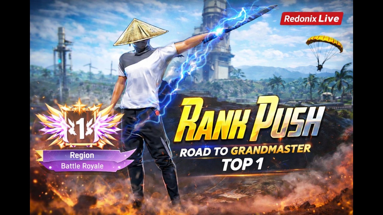 TOP 1 GRANDMASTER PUSH || FREE FIRE LIVE ||#ff #freefire #live #shortfeed #shorts #danganronpa