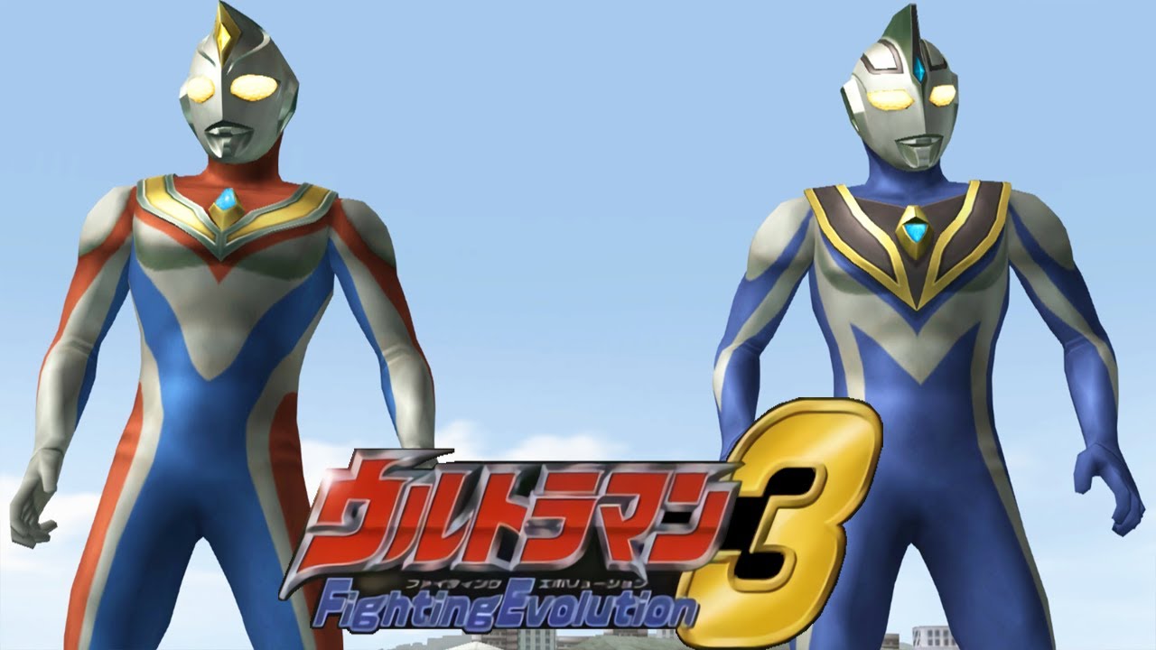 [PS2] Ultraman Fighting Evolution 3 - Tag Mode - Ultraman Dyna and Ultraman Agul V2 (1080p 60FPS)