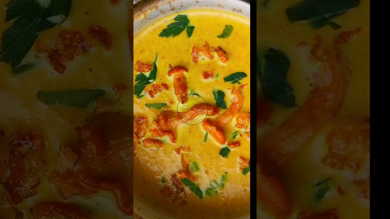 Delicious Swedish Chanterelle soup | #shortsfood #soup #chanterelles