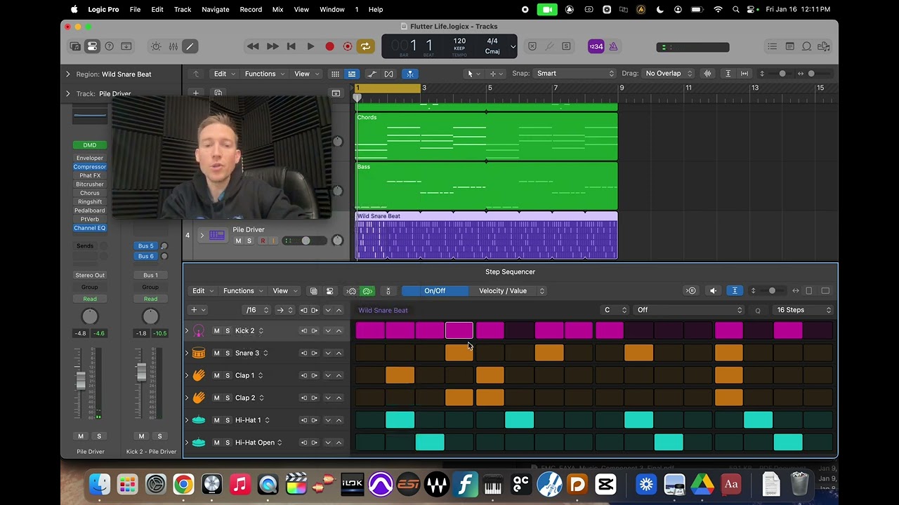 🎧 BEGINNER Logic Pro Musician — Add a Drum Machine (2.07C)