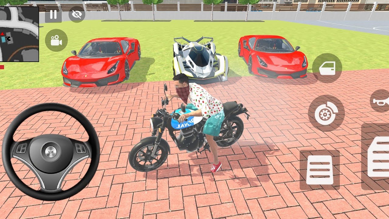 Franklin Buy 2️⃣ Red Ferrari and 1️⃣ white Lamborghini in Indian thept auto simulator Gameplay 🎮