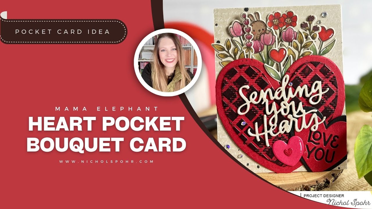 Create Adorable HEART POCKET BOUQUET CARD