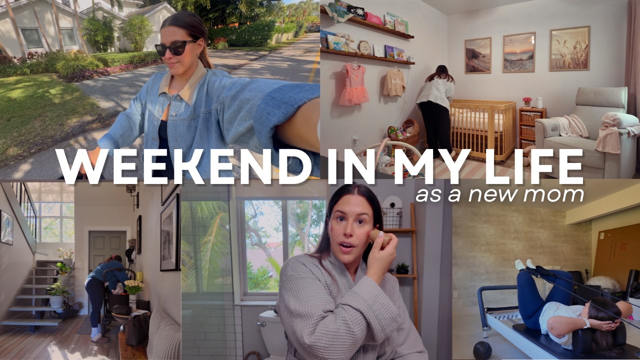 LIFE AS A NEW MOM | postpartum pilates exercise tips, grwm chit chat & cozy time at home