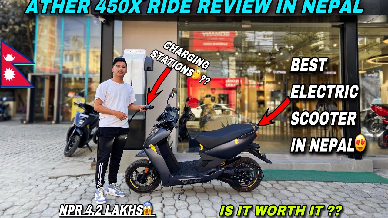 Ather 450x Ride Review: Best Electric Scooter in Nepal ?? @NeshangShrestha