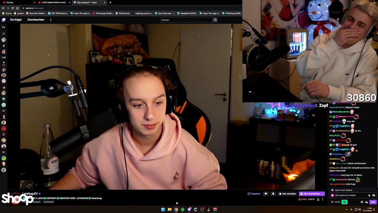 Papaplatte und Reeze lachen &uuml;ber Hugos Haaransatz