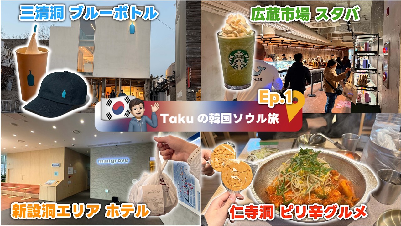 Seoul VLOG  韓国のLCC エアプサン/ブルーボトル三清カフェ/タクメウンタン/マングローブシンソル