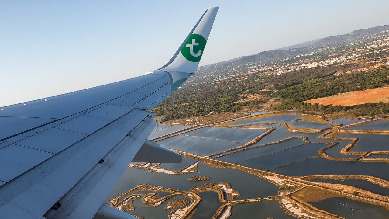 Transavia Boeing 737-800 take off from Faro!