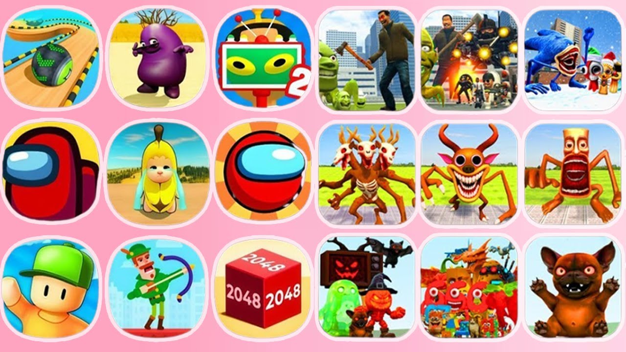 Roblox,Huggy Wuggy Prision run,Granny Chapter Two,The Baby In Yellow,PoppyPlaytime4Mobile,Evil Nun..
