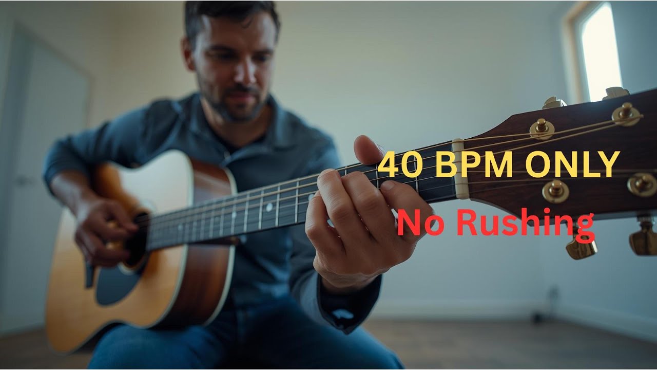 How I Practice Guitar to Learn Songs Cleanly | 40 BPM Method