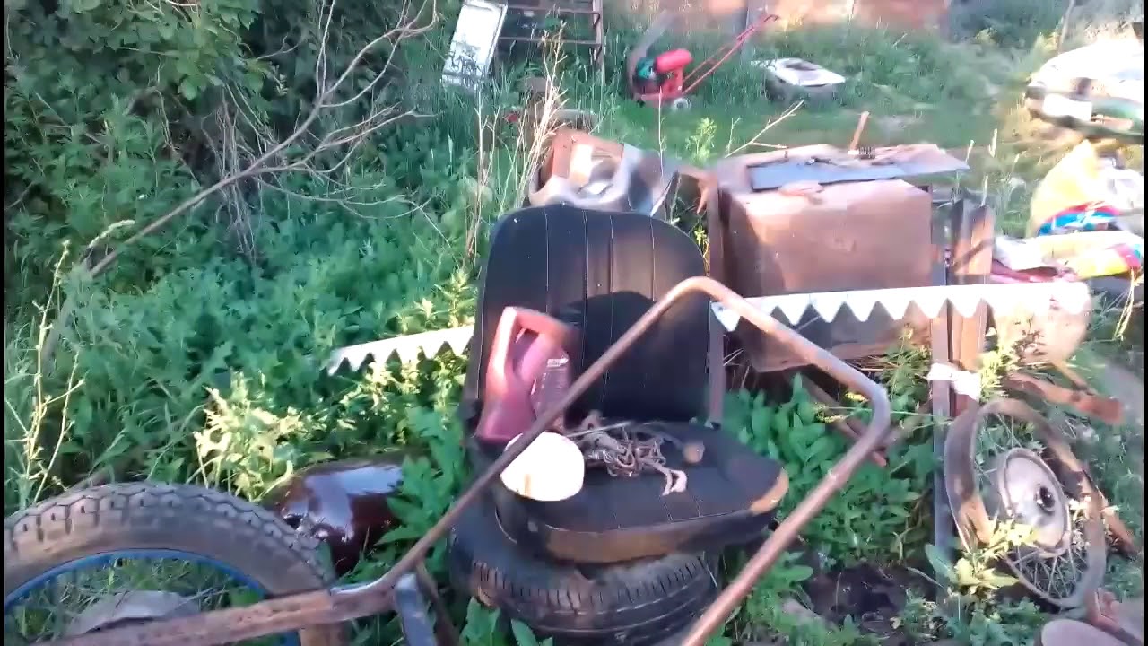 постройка косилки из бензопилы урал! ч-1я
