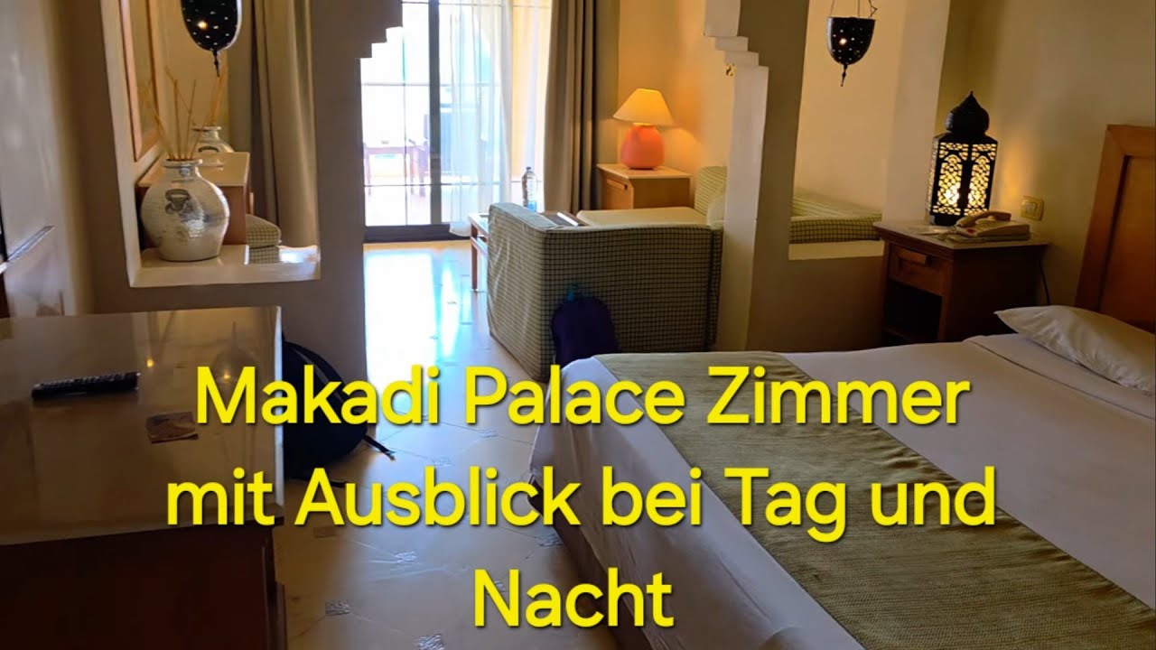 Hotel Makadi Palace Zimmer 3426 mit Ausblick bei Tag und Nacht im Januar 2026