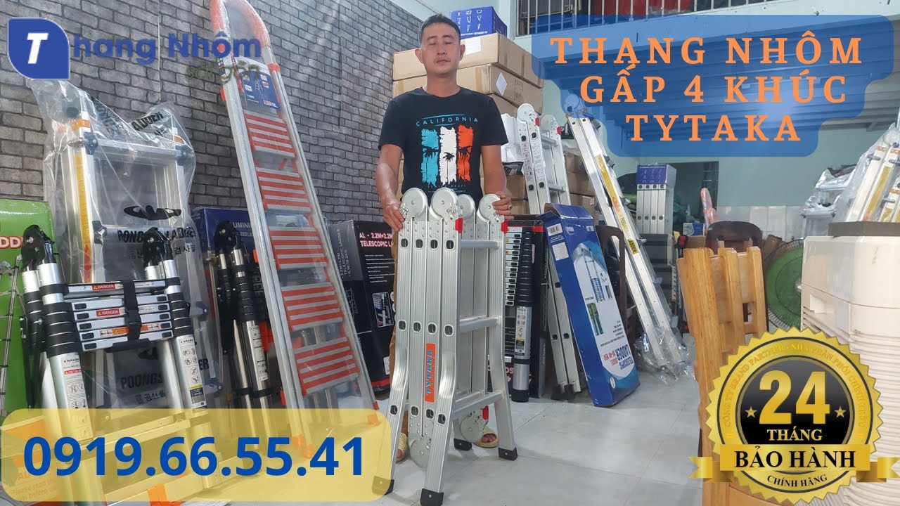 Thang Nhôm Gấp 4 Khúc Đa Năng - Có Gì Mà Mấy Anh Điện Lạnh Thích Sử Dụng Đến Thế