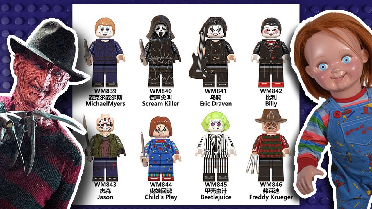 HAPPY HALLOWEEN! LEGO Horror Movies Minifigures (knock-off) WM6075