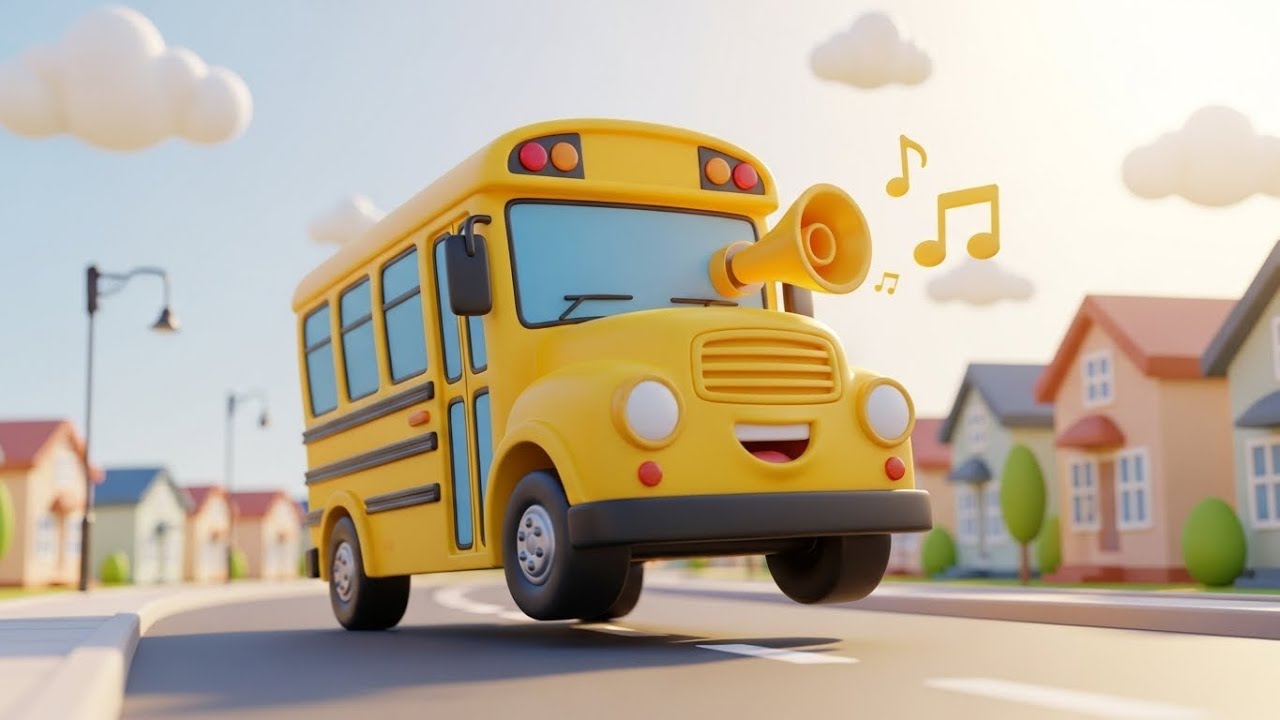 Школьный автобус поет утреннюю песню 🚌🎶 | мультфильм для детей и весёлые приключения