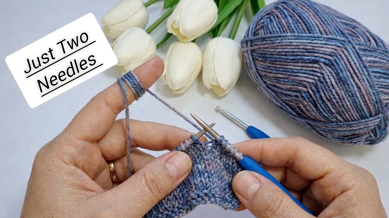 Çok Kolay ve Hızlı İki Şiş Örgü Modeli 🧶 Very Easy and Fast Knitting Pattern