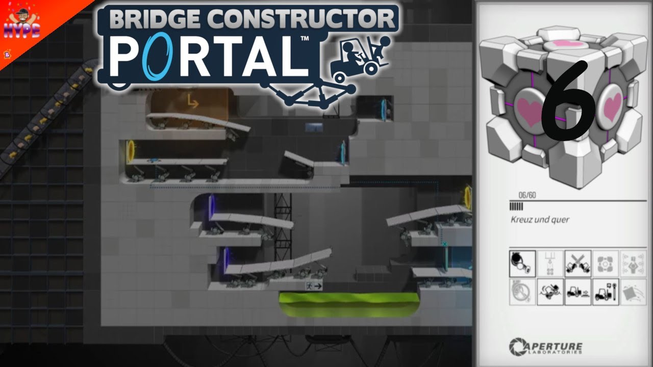 Bridge Constructor Portal 🌉 [6] ★ Kreuz und quer