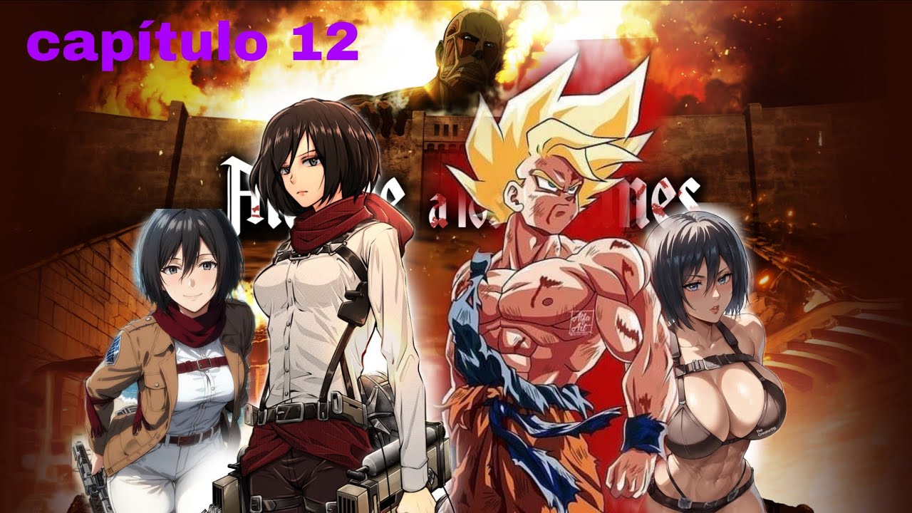 Goku en Shingeki no kyojin capitulo 12
