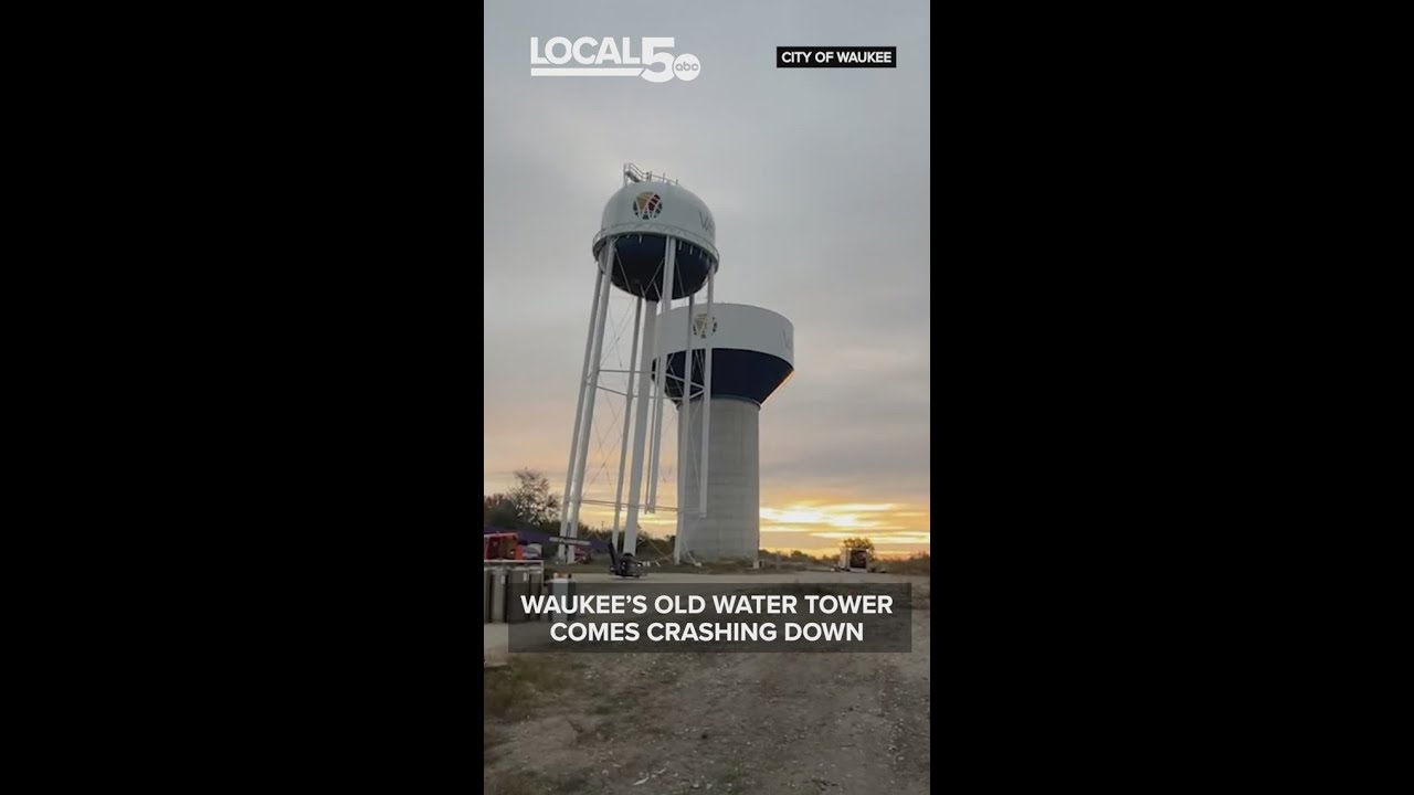 Central Iowa city removes 170-foot-tall water tower