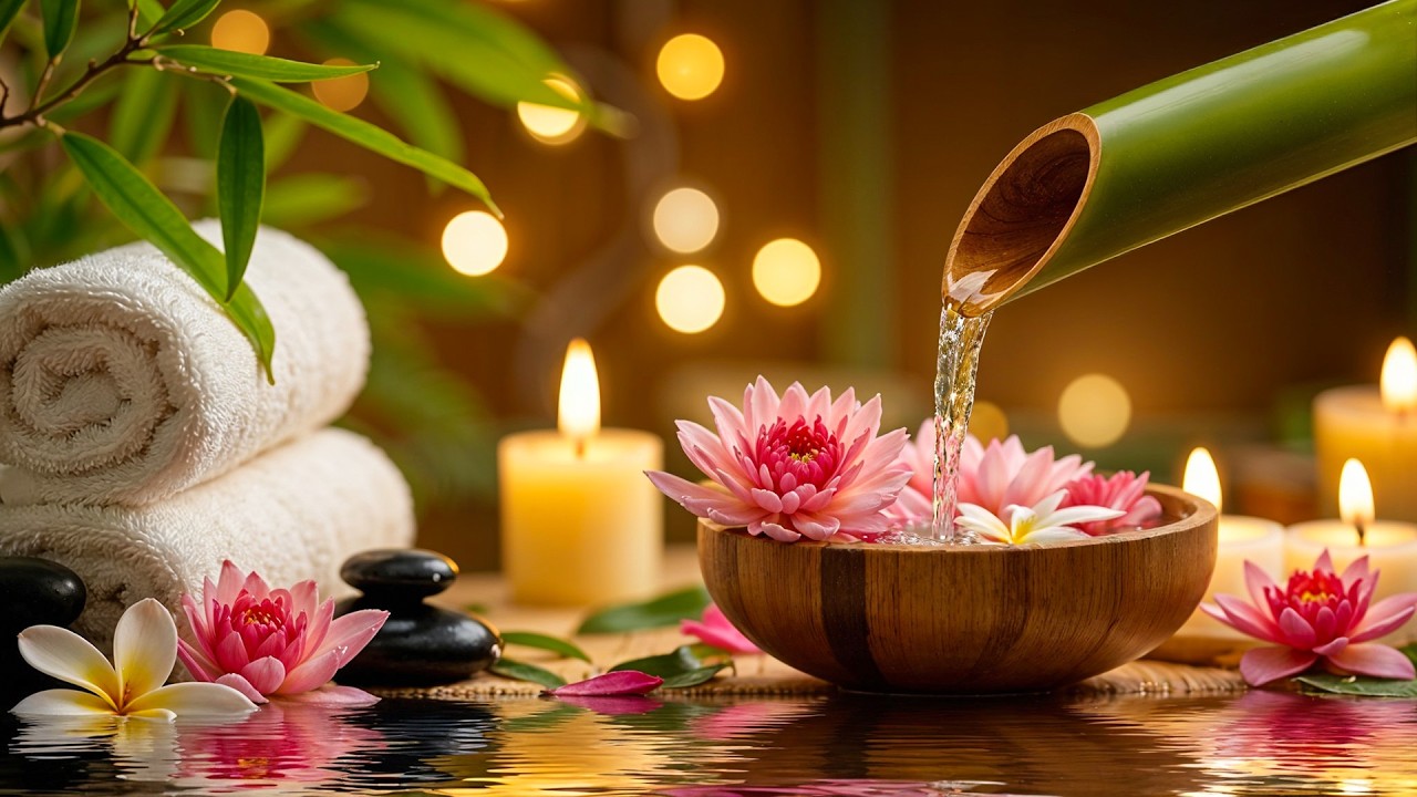 Relaxing Sleep Music 🌿 Calming Meditation, Soothing Water Sounds, Spa, Deep Sleep 😴