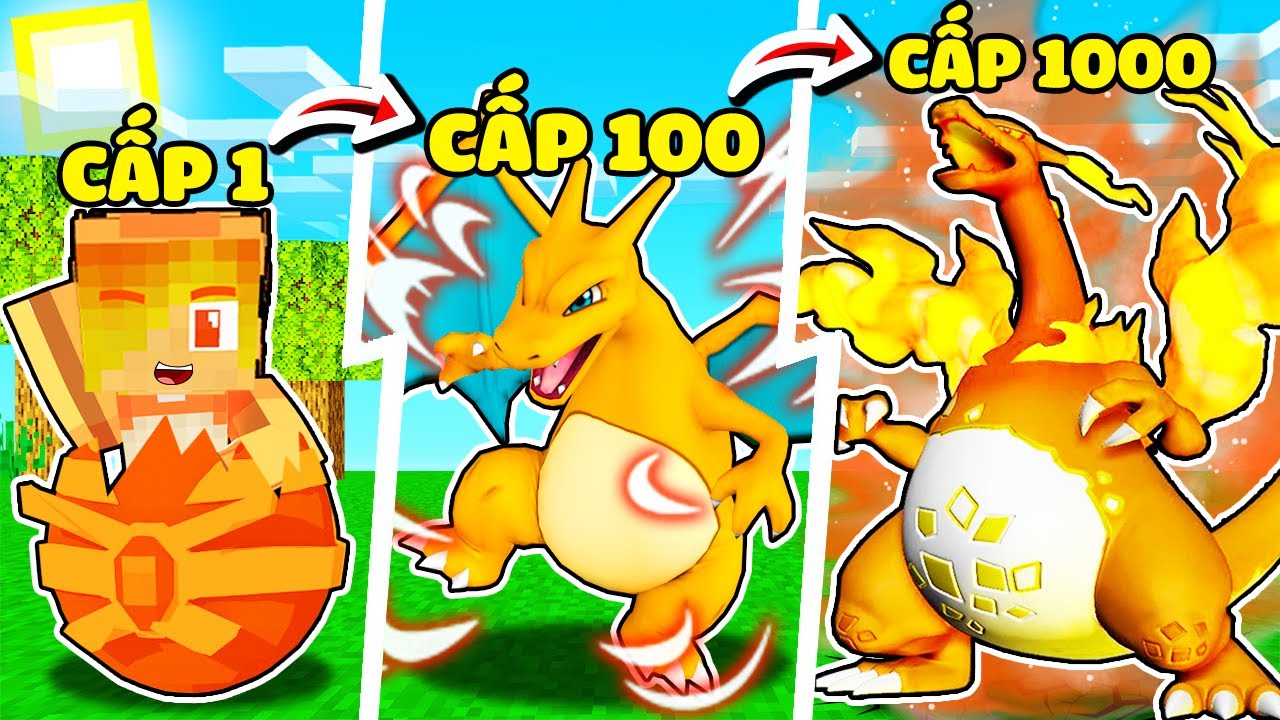 JACK BABY FIRE DRAGON LEVEL 1 EVOLVES INTO GIGATAMAX FIRE DRAGON LEVEL 1000 IN MINECRAFT*POKEMON