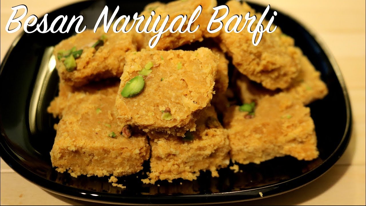 Besan Nariyal Barfi Recipe || बेसन नारियल की बर्फी || Coconut Besan Barfi