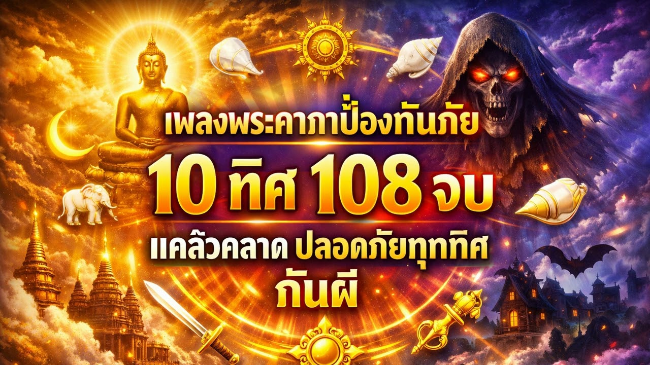 บทสวดป้องกันภัย 10 ทิศ 108 จบ (กำแพงแก้ว) เดินทางปลอดภัย ขจัดศัตรู หมู่มารพ่าย #สวดมนต์