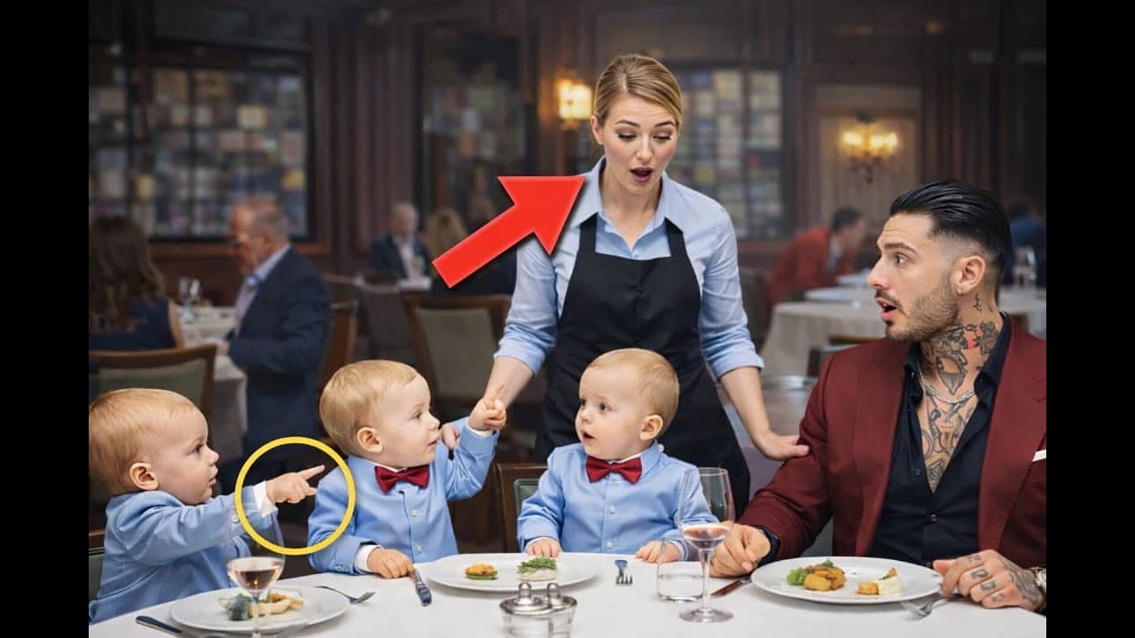 The Mafia Boss’s triplets said their first words – they pointed at the waitress and called her mama”