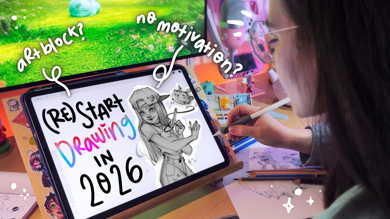 HOW TO ACTUALLY (RE) START DRAWING IN 2026 ✨🎨 for beginners and artists in burnout!