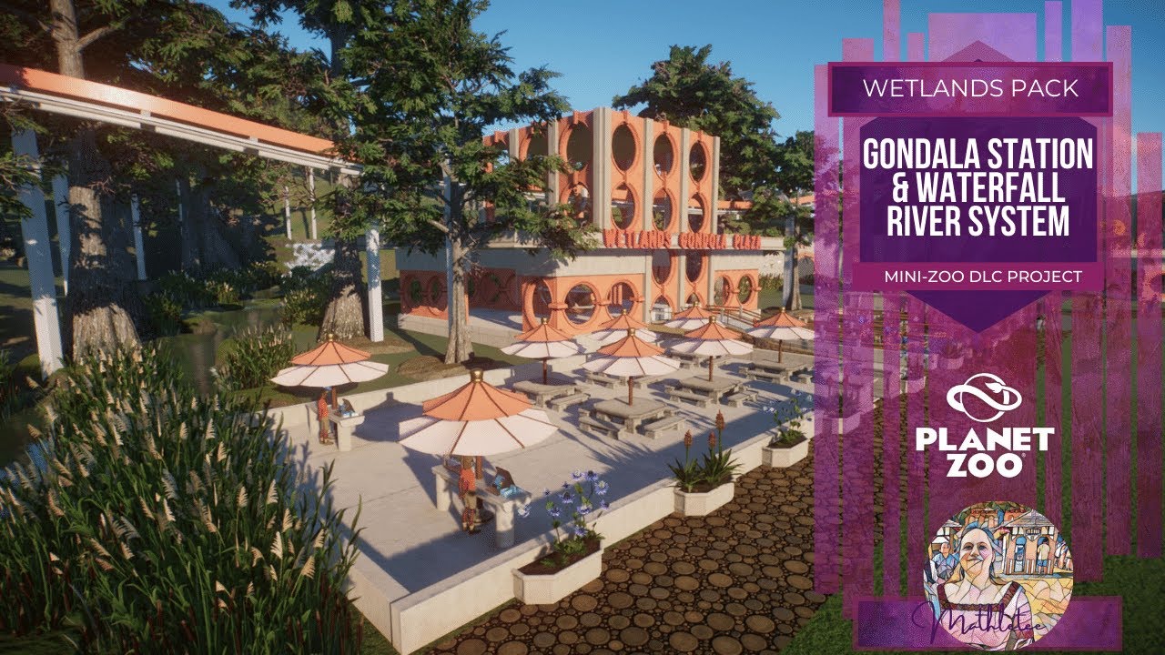 Gondola Station & Wetland River Waterfalls | Planet Zoo