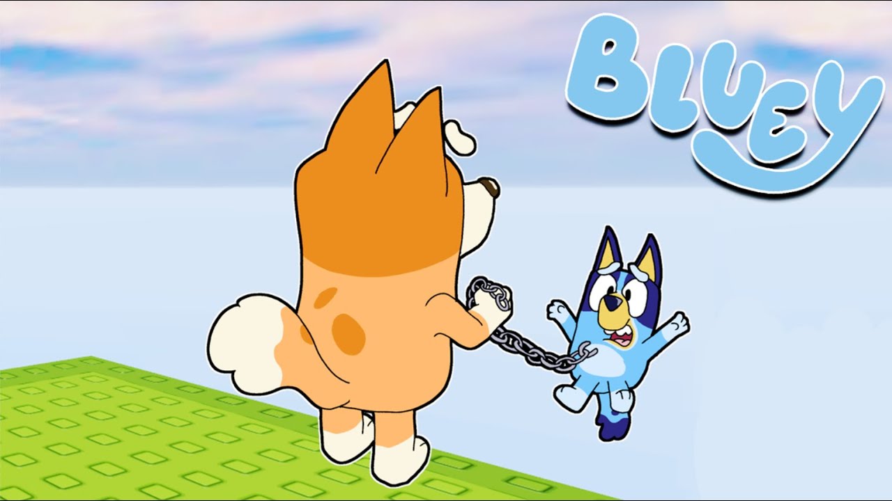 BINGO SALVA a su HERMANITA BLUEY ENCADENADAS | Las Aventuras de BLUEY en ROBLOX!