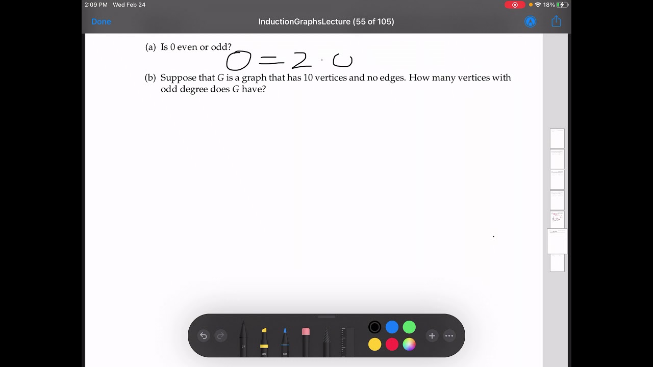 Induction With Graphs Problem 1 Base Case Set Up