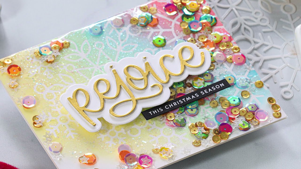 Edge to Edge Shaker with a Glitter Stenciling Insert + New Simon Release!