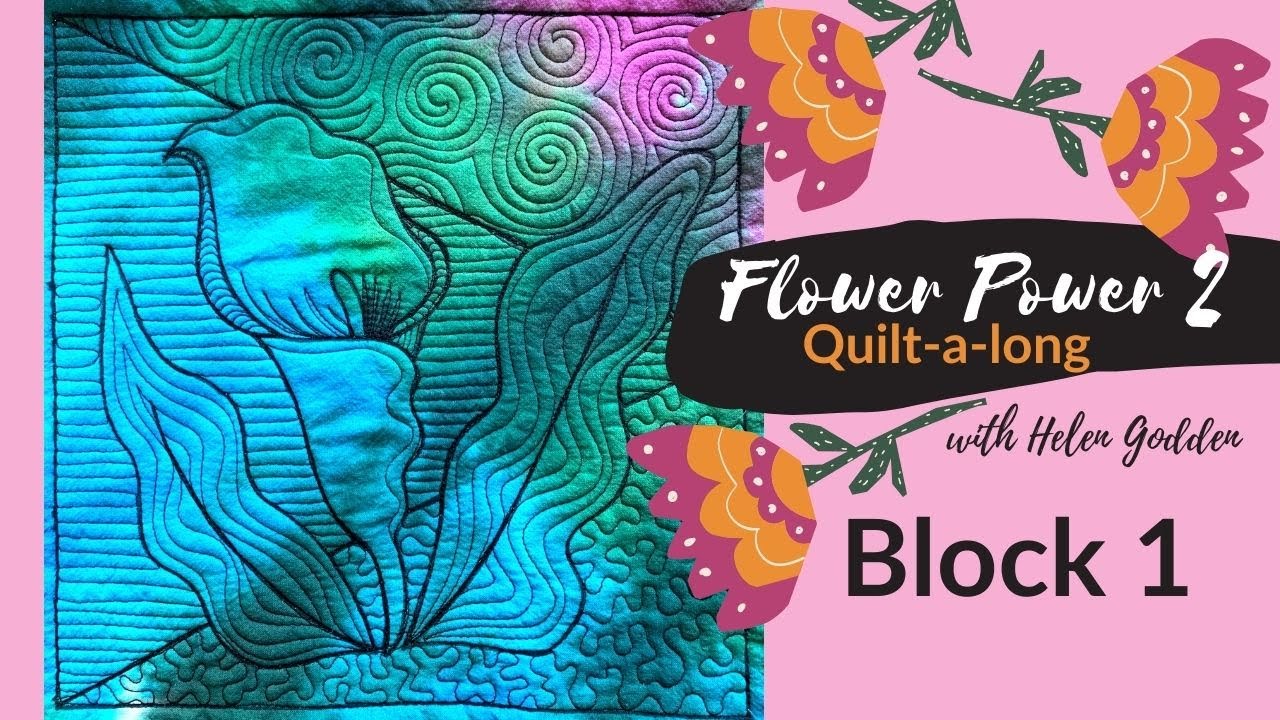 BLOCK 1 ~ Flower Power 2 Quilt-a-long