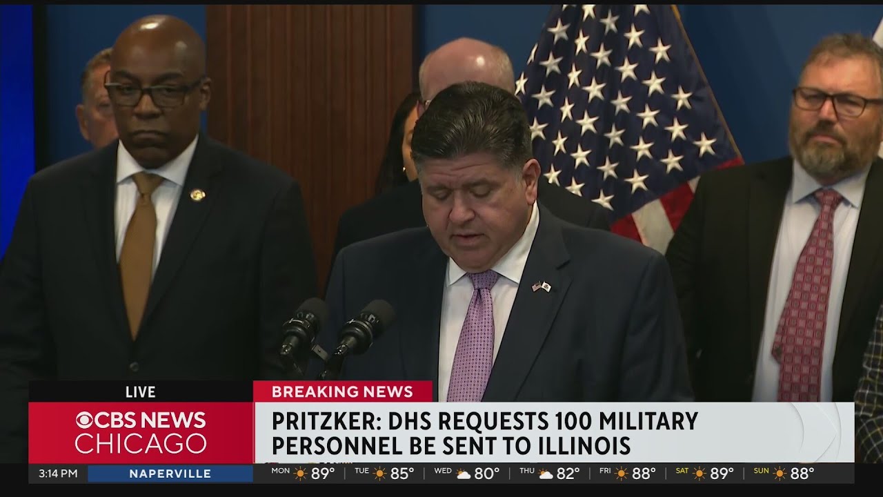 Gov. JB Pritzker says DHS has requested 100 troops to Illinois to protect ICE: Full speech
