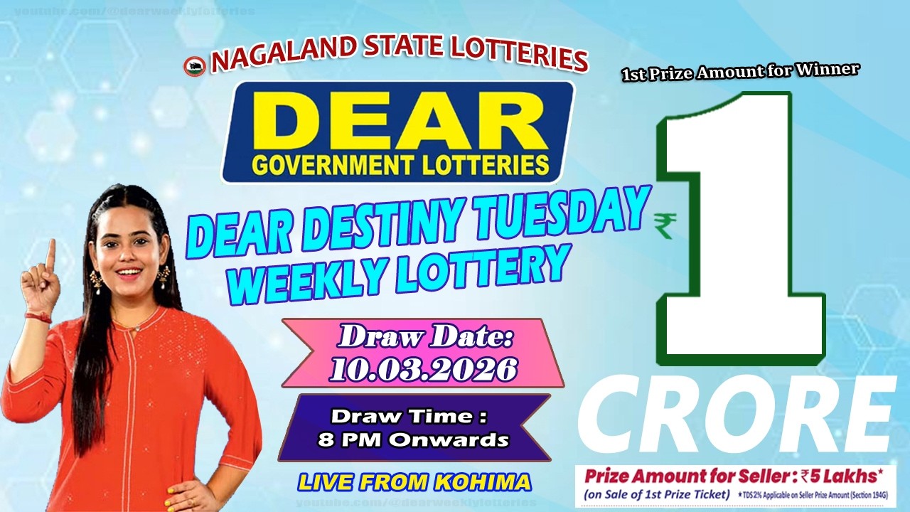 DEAR DESTINY TUESDAY DRAW DEAR 8 PM WEEKLY DRAW DATE 10.03.2026 NAGALAND LOTTERIES