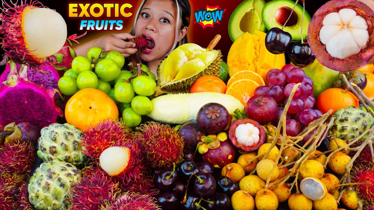 ✨ RARE & EXOTIC FRUITS MUKBANG 🍒 || EATING DURIAN , RAMBUTAN , LONGAN, MANGOSTEEN , CHERRIES & MORE