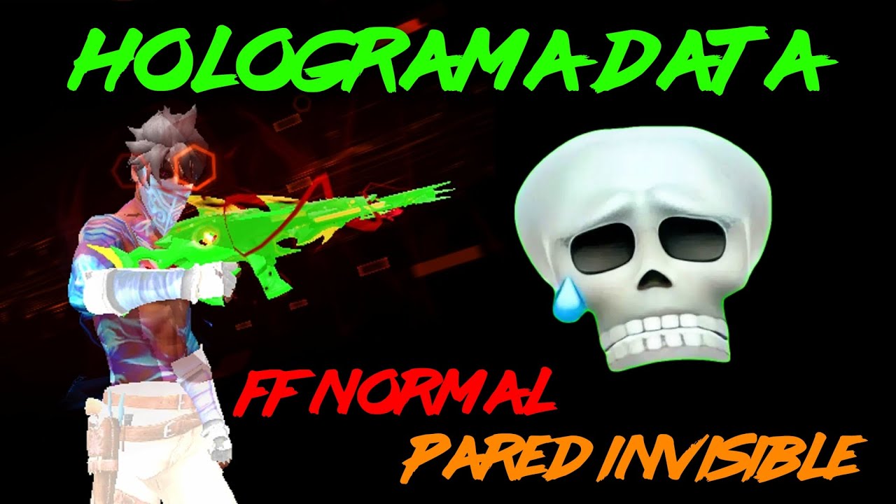HOLOGRAMA DATA V2 💚 PARED INVISIBLE 🧡 NO PIXEL ❌ FF NORMAL 💥 CUENTA PRINCIPAL 🔱🔥