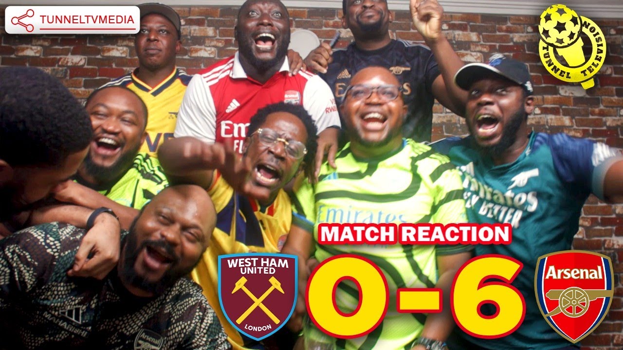 West Ham 0-6 Arsenal | Full Fan Reactions | Saliba Saka Gabriel Trossard Saka Rice