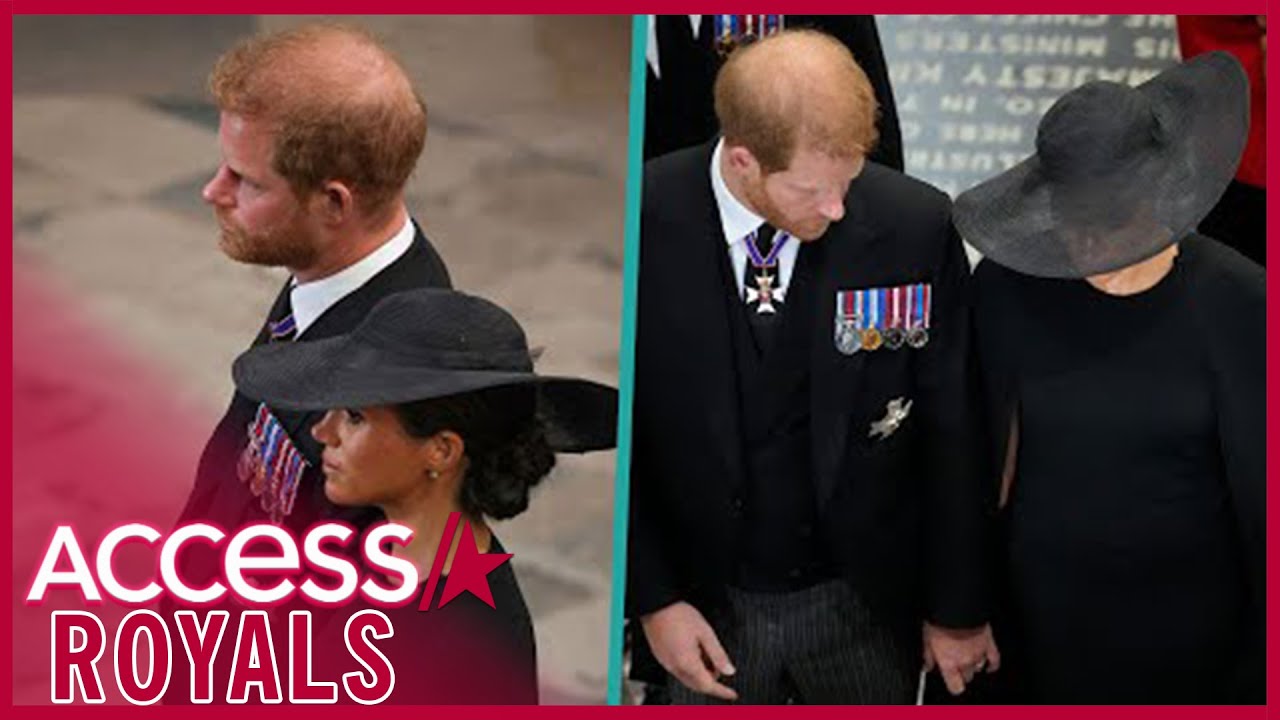Prince Harry & Meghan Markle Secretly Hold Hands At Queen Elizabeth's Funeral