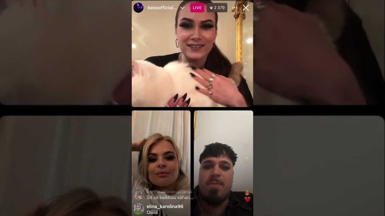 Bess & Erika & Käärijä - IG Live - 14.2.24
