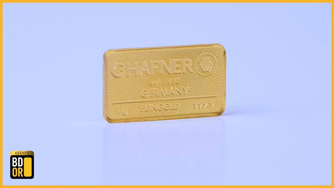 Lingotin Or 1 g LBMA - Achat Lingot Or avec Certificat - BDOR