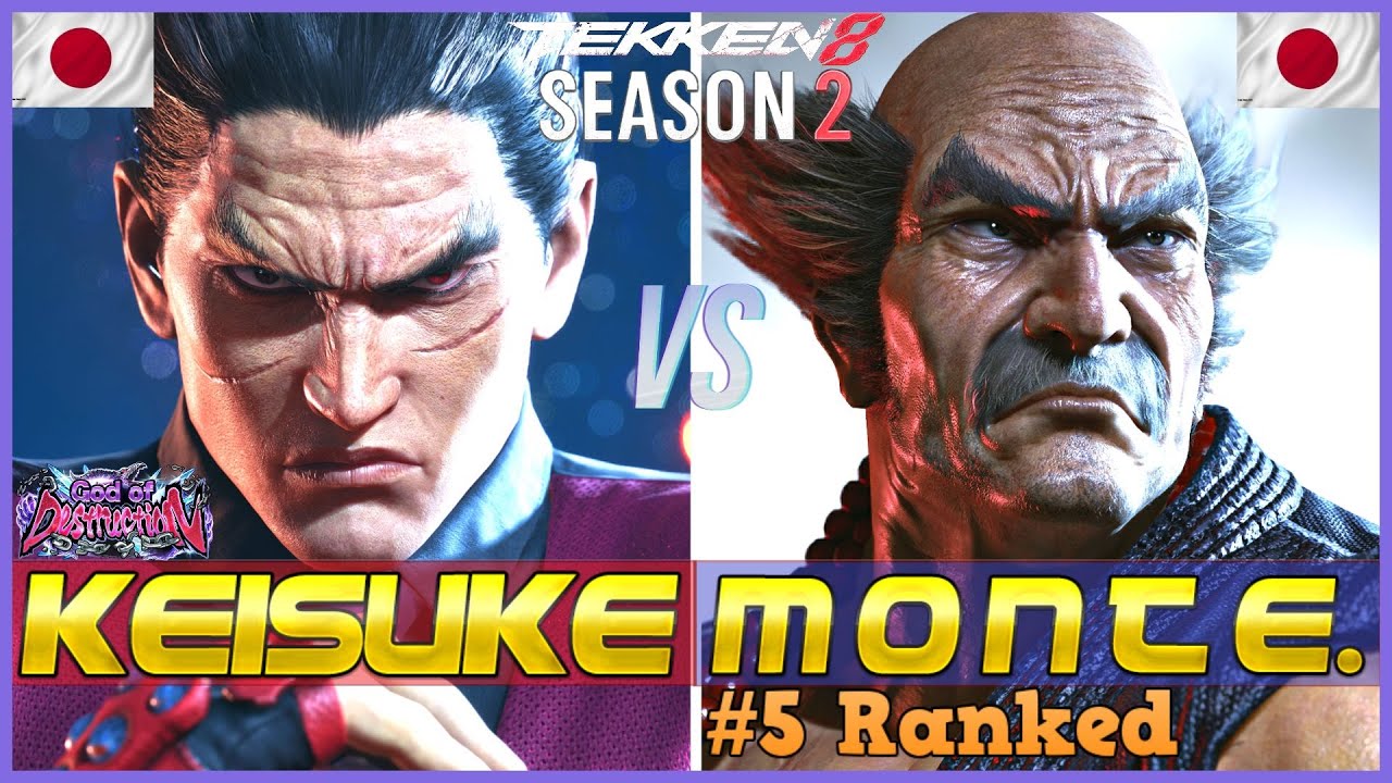 Tekken 8 (Ver.2.02) ▰ KEISUKE (Son Kazuya) Vs MONTE50 (Father Heihachi) ▰ T8 High Level Gameplay