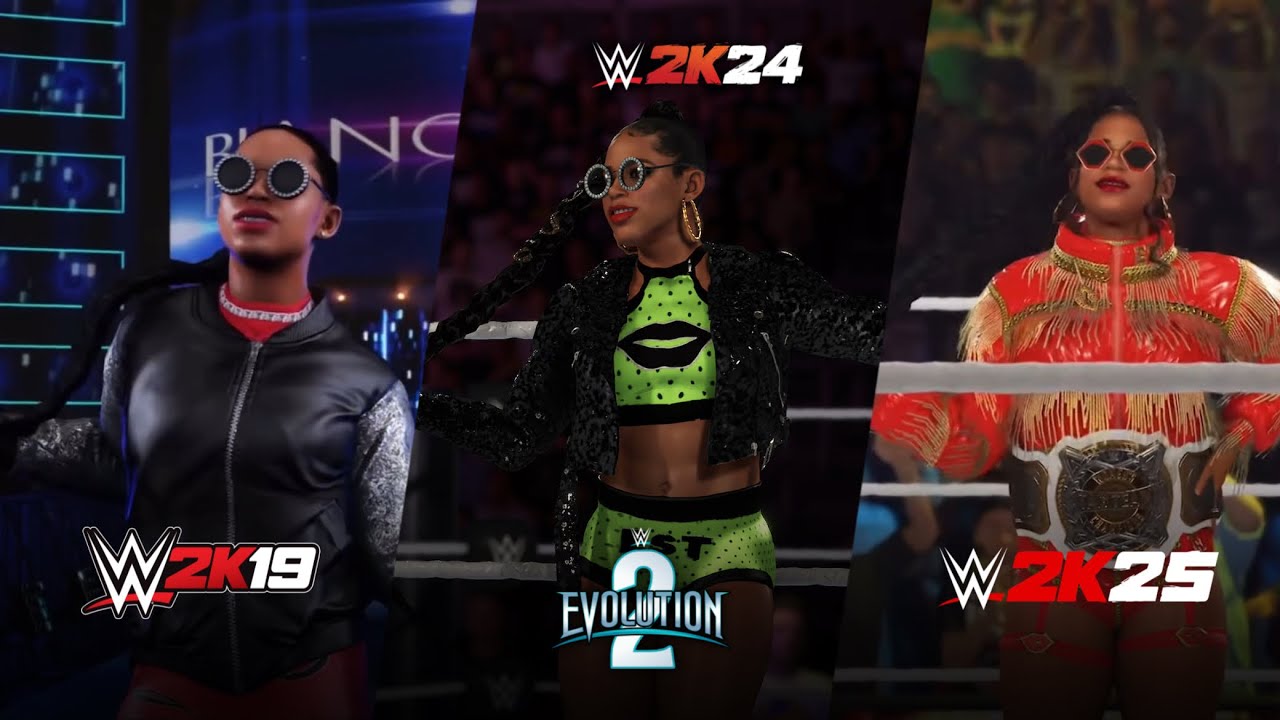 WWE 2K19 - 2K25 Bianca Belair Entrance evolution