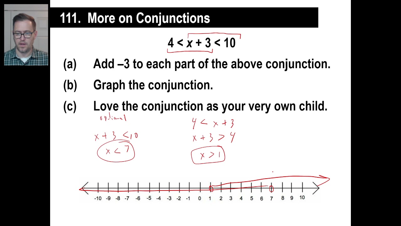 Saxon Math - Algebra 1: 3rd Edition (Lesson 111 - More on Conjunctions, Disjunctions)
