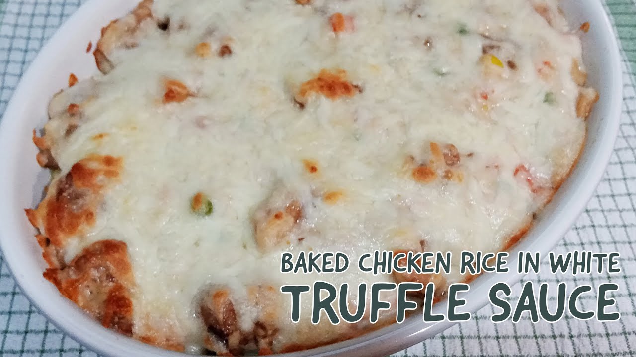 Baked Chicken Rice in White Truffle Sauce inspired by CAFE DE CORAL